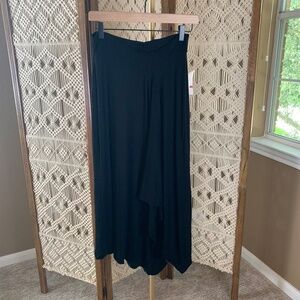 NWT‎ Michael Kors Asymmetrical Draped Front Midi Skirt Handkerchief Womens Sz XS